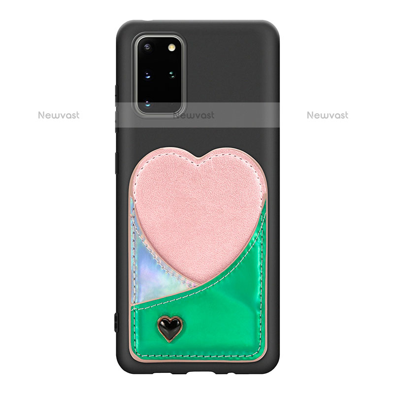 Ultra-thin Silicone Gel Soft Case Cover with Magnetic S07D for Samsung Galaxy S20 Plus Green