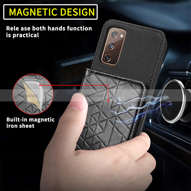 Ultra-thin Silicone Gel Soft Case Cover with Magnetic S08D for Samsung Galaxy S20 FE 5G