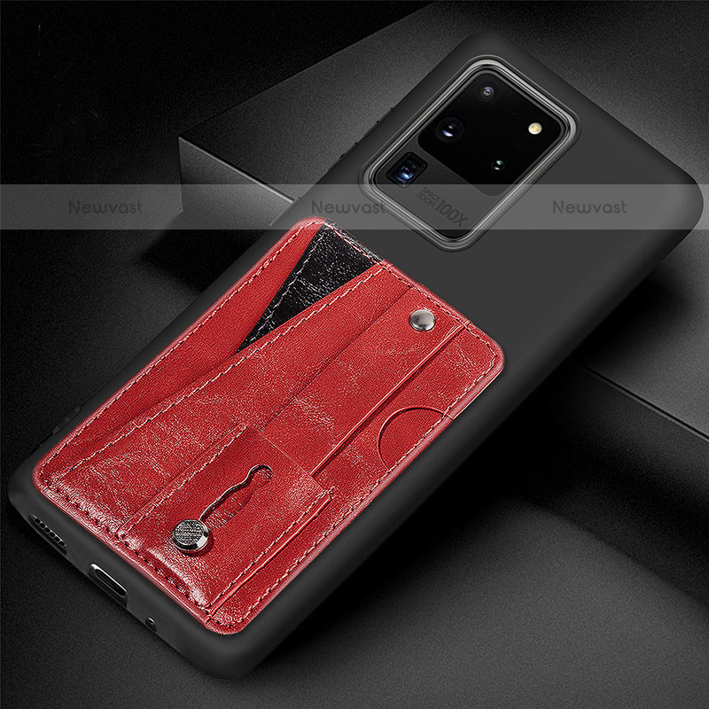 Ultra-thin Silicone Gel Soft Case Cover with Magnetic S08D for Samsung Galaxy S20 Ultra 5G