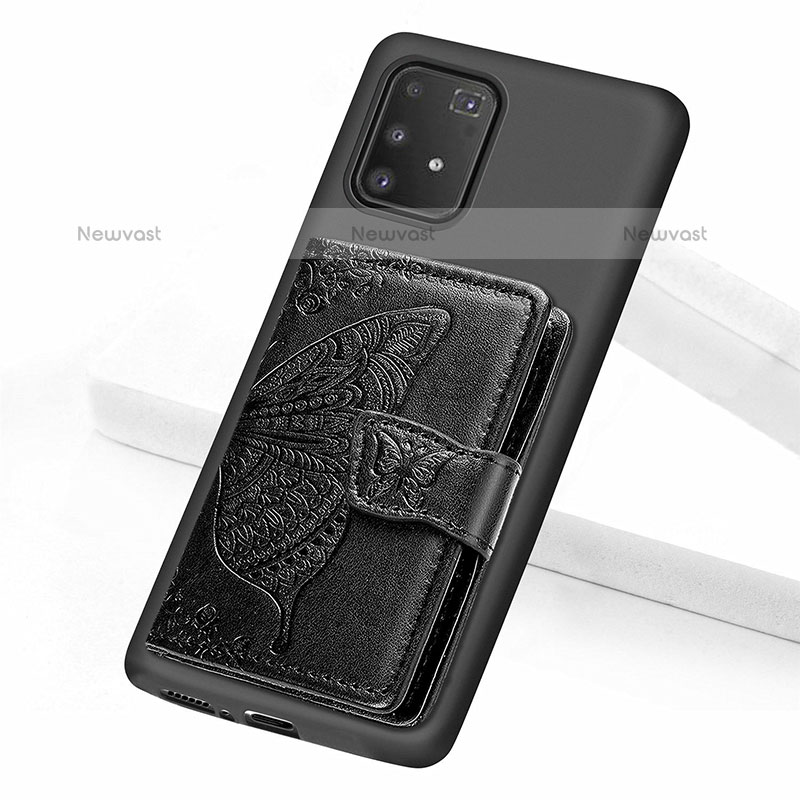 Ultra-thin Silicone Gel Soft Case Cover with Magnetic S09D for Samsung Galaxy A91