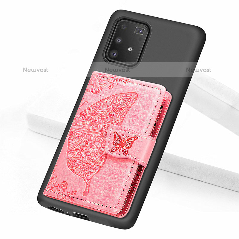 Ultra-thin Silicone Gel Soft Case Cover with Magnetic S09D for Samsung Galaxy A91