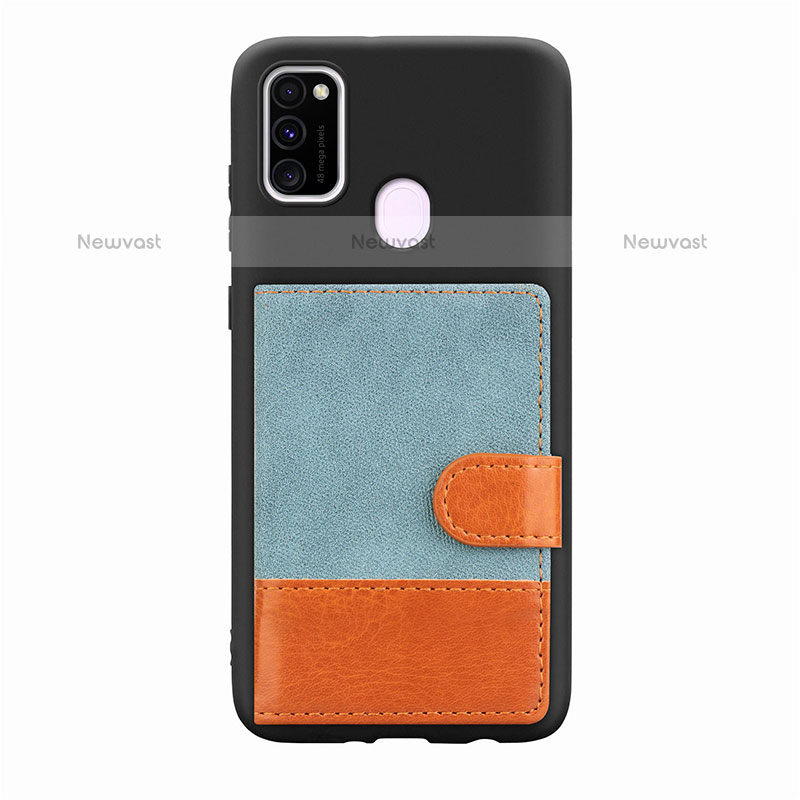 Ultra-thin Silicone Gel Soft Case Cover with Magnetic S09D for Samsung Galaxy M21