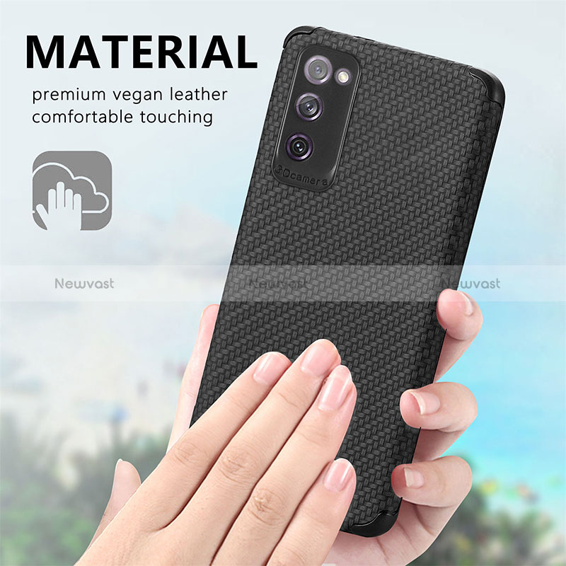 Ultra-thin Silicone Gel Soft Case Cover with Magnetic S09D for Samsung Galaxy S20 FE (2022) 5G