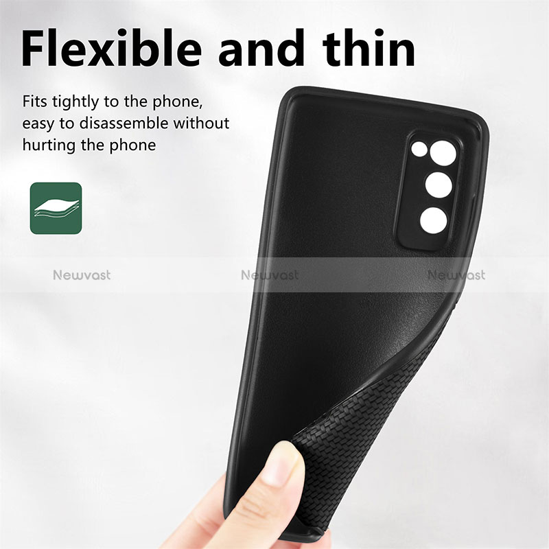 Ultra-thin Silicone Gel Soft Case Cover with Magnetic S09D for Samsung Galaxy S20 FE (2022) 5G