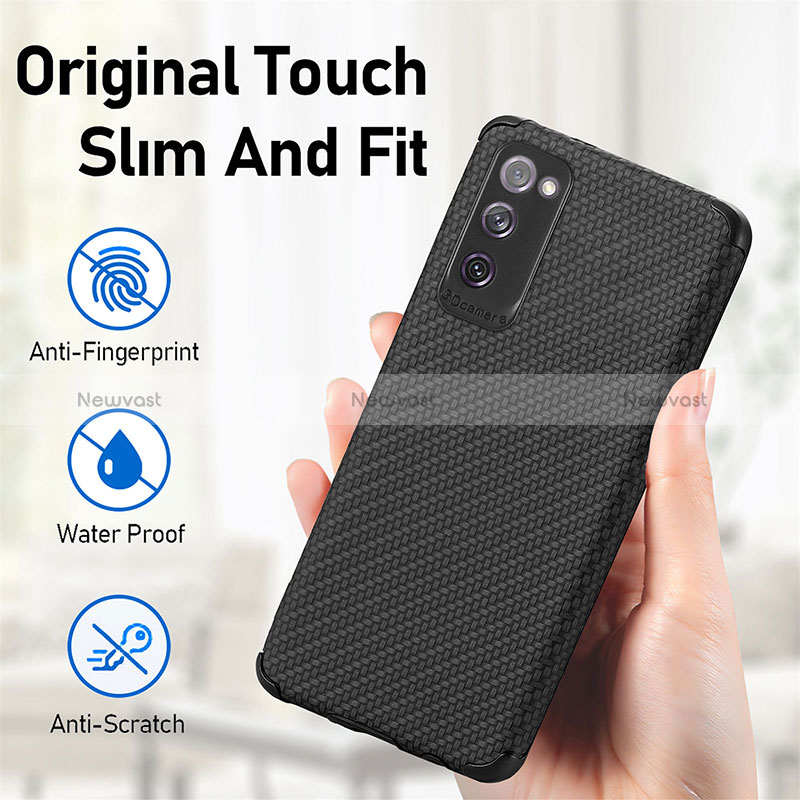 Ultra-thin Silicone Gel Soft Case Cover with Magnetic S09D for Samsung Galaxy S20 FE 5G