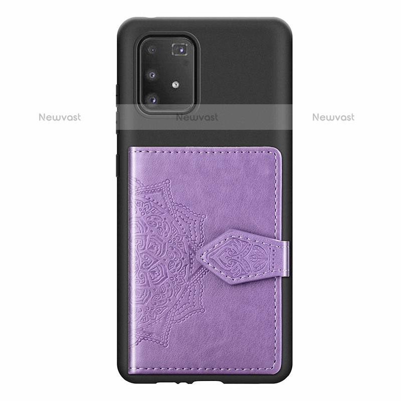 Ultra-thin Silicone Gel Soft Case Cover with Magnetic S12D for Samsung Galaxy A91