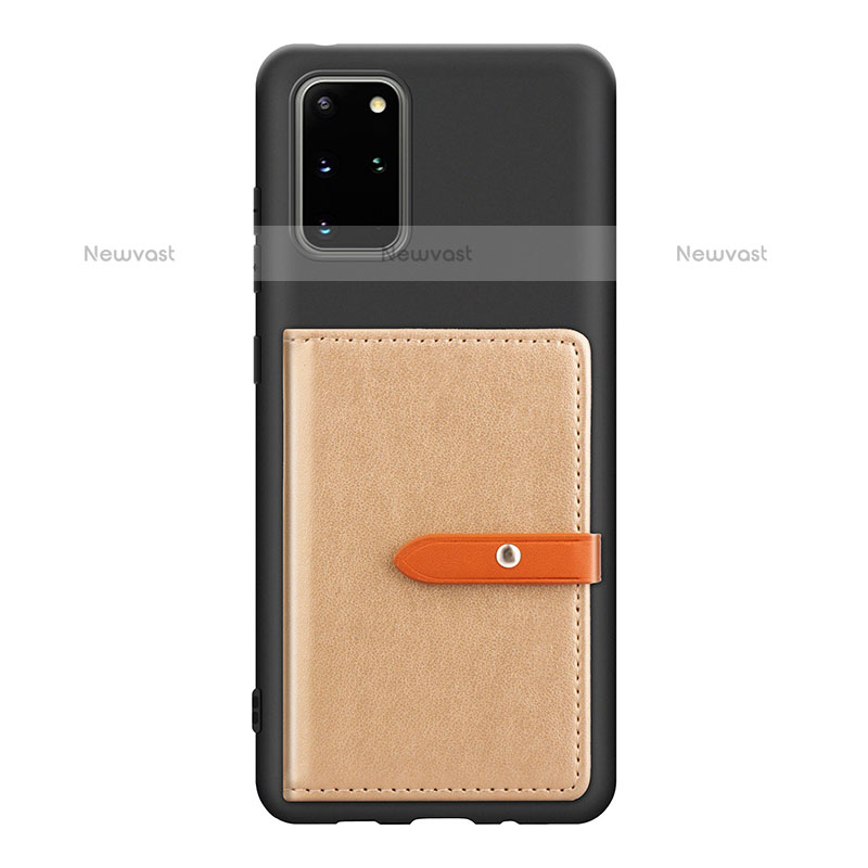 Ultra-thin Silicone Gel Soft Case Cover with Magnetic S12D for Samsung Galaxy S20 Plus 5G Khaki