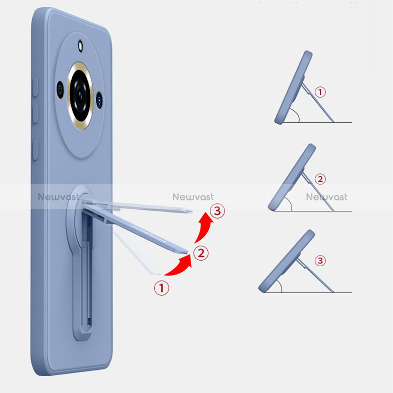 Ultra-thin Silicone Gel Soft Case Cover with Stand for Realme 11 Pro 5G