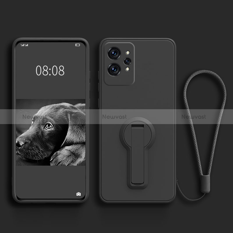 Ultra-thin Silicone Gel Soft Case Cover with Stand for Realme GT2 Pro 5G