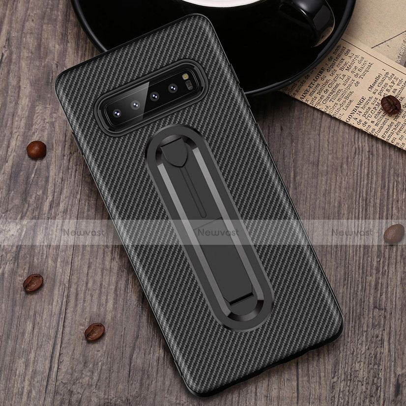 Ultra-thin Silicone Gel Soft Case Cover with Stand for Samsung Galaxy S10