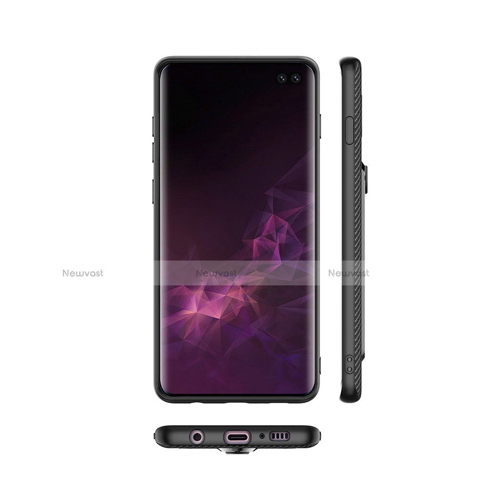 Ultra-thin Silicone Gel Soft Case Cover with Stand for Samsung Galaxy S10 Plus