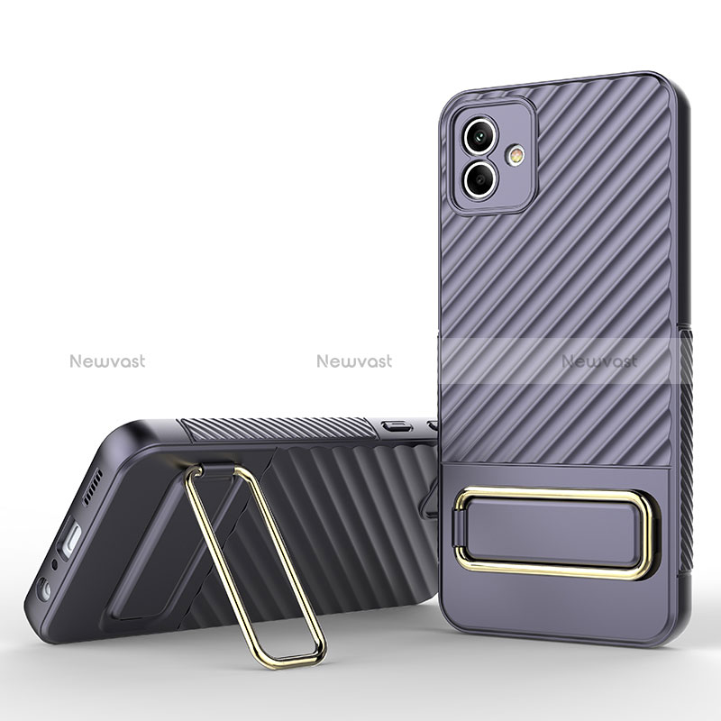 Ultra-thin Silicone Gel Soft Case Cover with Stand KC1 for Samsung Galaxy A04E