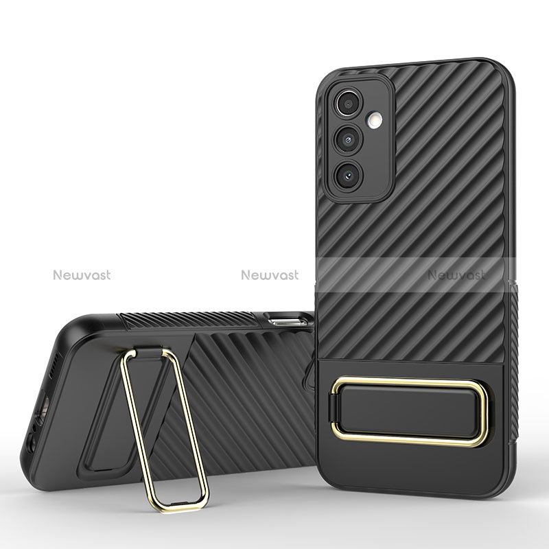 Ultra-thin Silicone Gel Soft Case Cover with Stand KC1 for Samsung Galaxy A14 5G