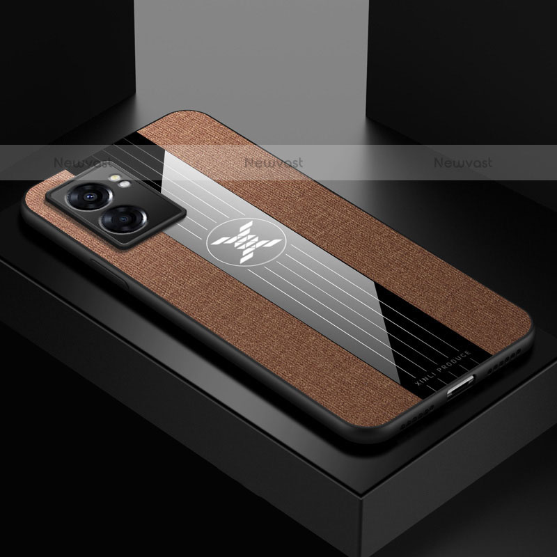 Ultra-thin Silicone Gel Soft Case Cover X01L for OnePlus Nord N300 5G Brown