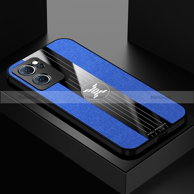 Ultra-thin Silicone Gel Soft Case Cover X01L for Oppo Find X5 Lite 5G Blue