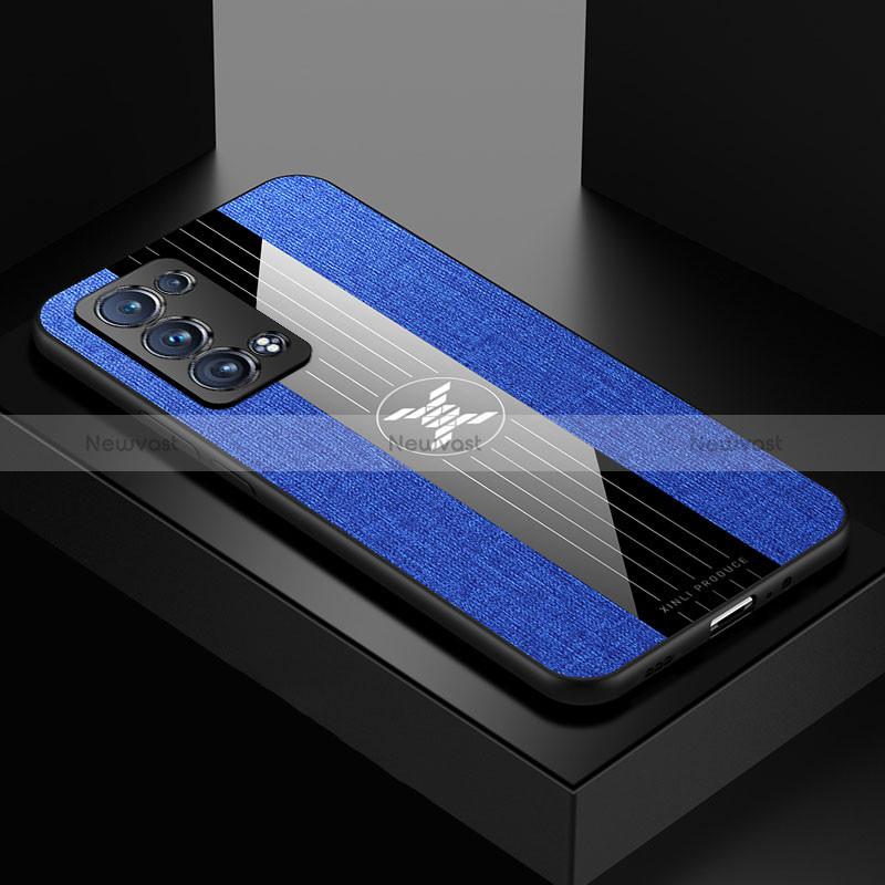 Ultra-thin Silicone Gel Soft Case Cover X01L for Oppo Reno6 Pro 5G Blue