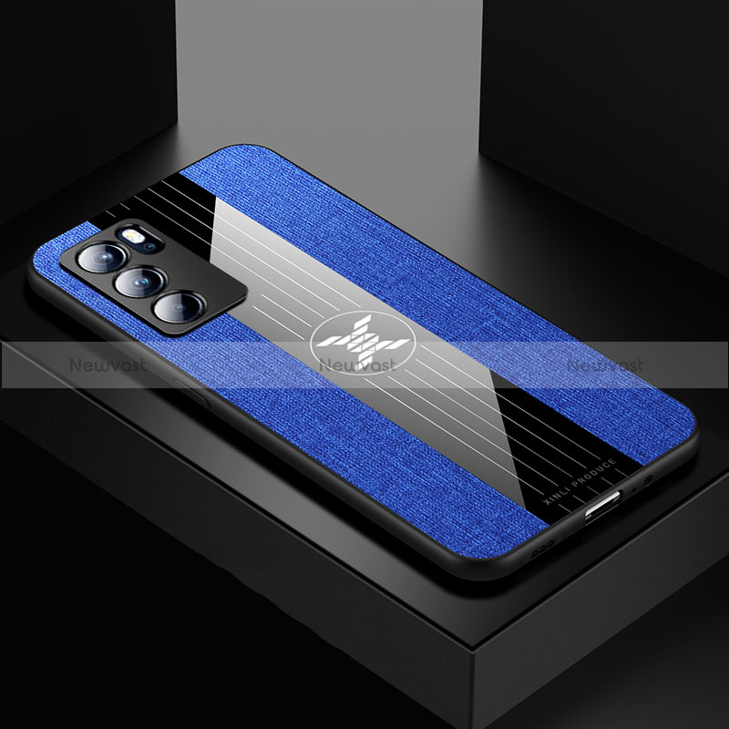 Ultra-thin Silicone Gel Soft Case Cover X01L for Oppo Reno6 Pro 5G India Blue