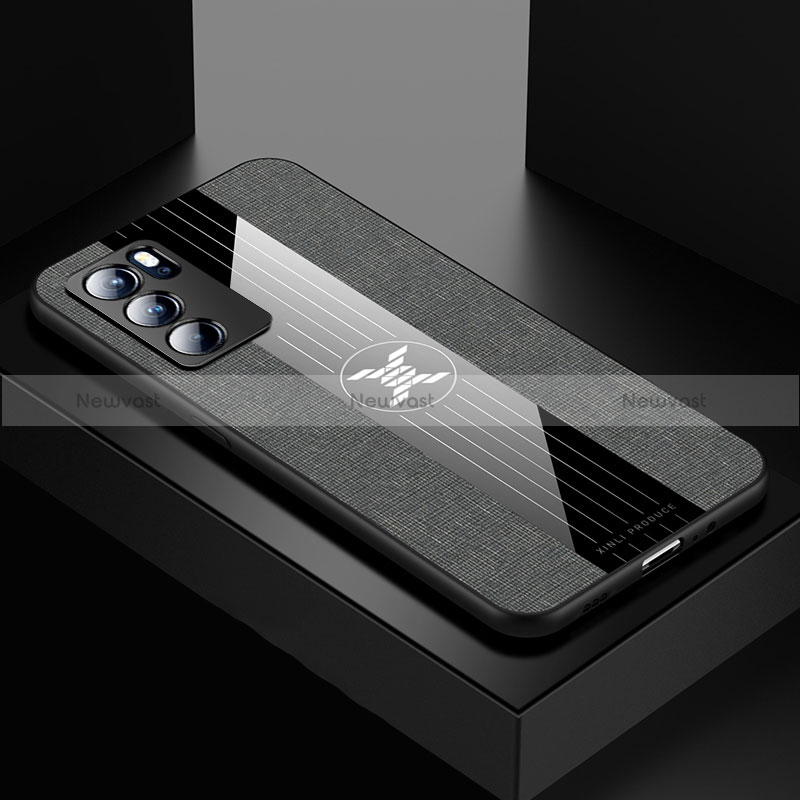 Ultra-thin Silicone Gel Soft Case Cover X01L for Oppo Reno6 Pro 5G India Gray