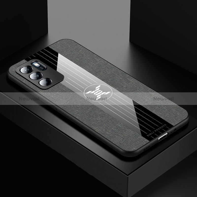 Ultra-thin Silicone Gel Soft Case Cover X01L for Oppo Reno6 Z 5G Gray