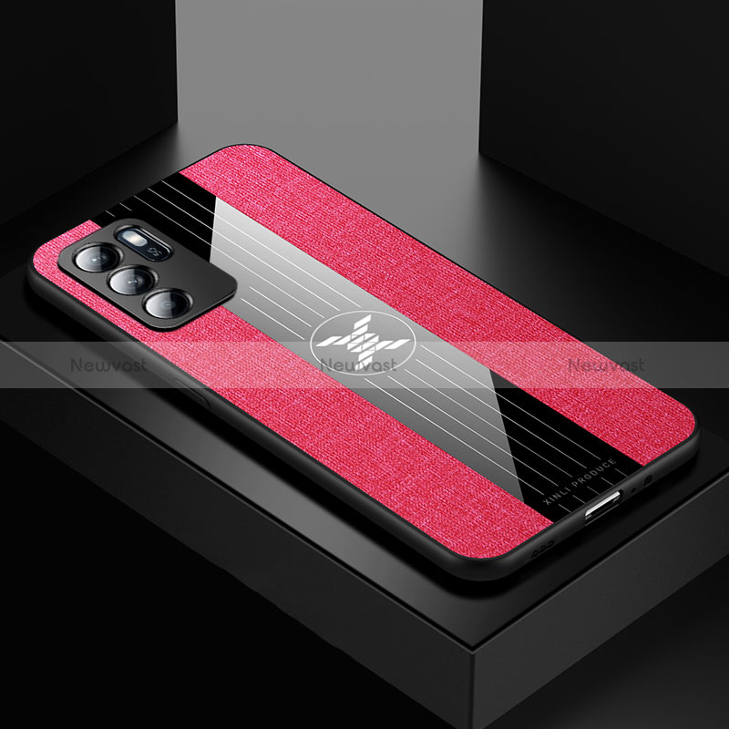 Ultra-thin Silicone Gel Soft Case Cover X01L for Oppo Reno6 Z 5G Red