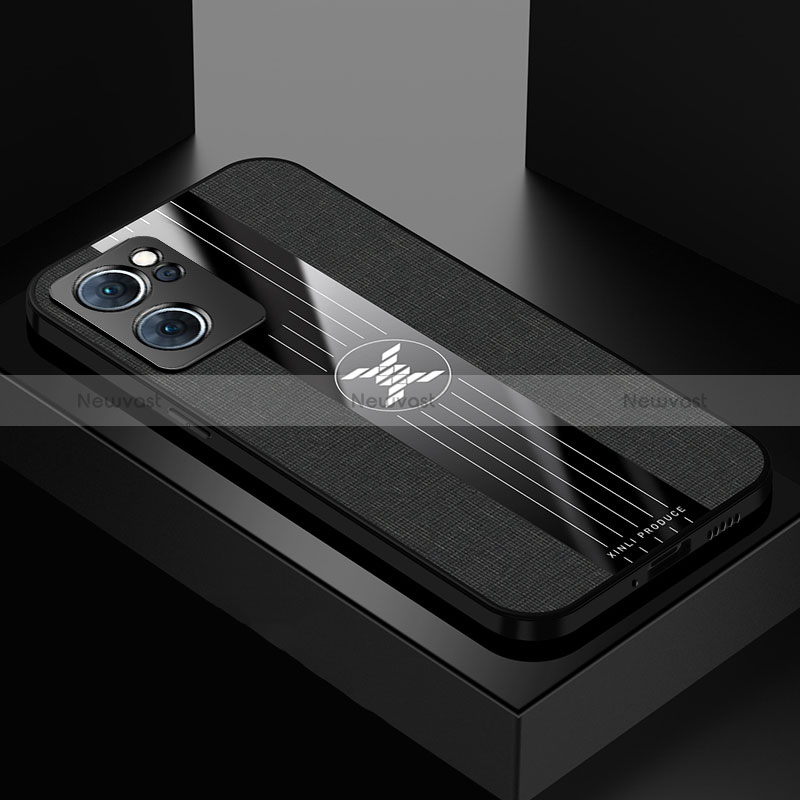 Ultra-thin Silicone Gel Soft Case Cover X01L for Oppo Reno7 5G Black