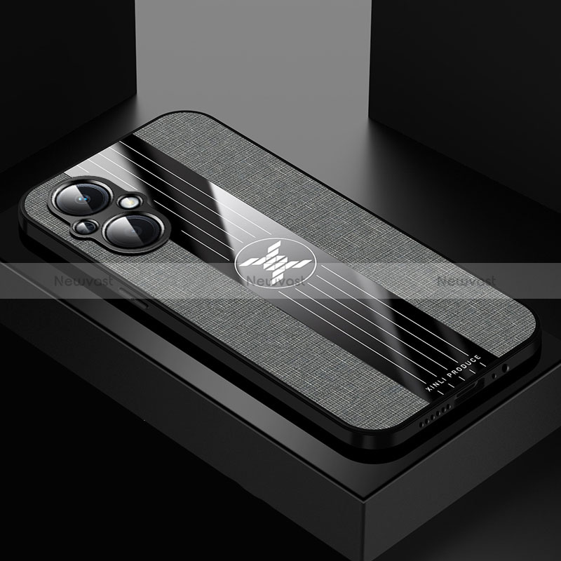 Ultra-thin Silicone Gel Soft Case Cover X01L for Oppo Reno7 Lite 5G Gray