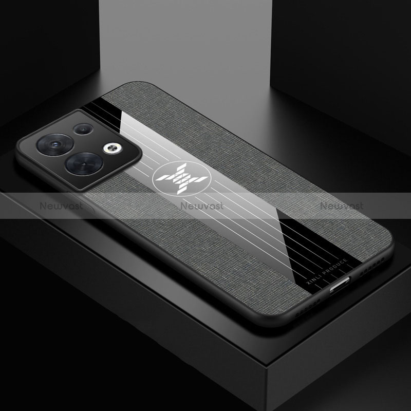 Ultra-thin Silicone Gel Soft Case Cover X01L for Oppo Reno8 5G Gray