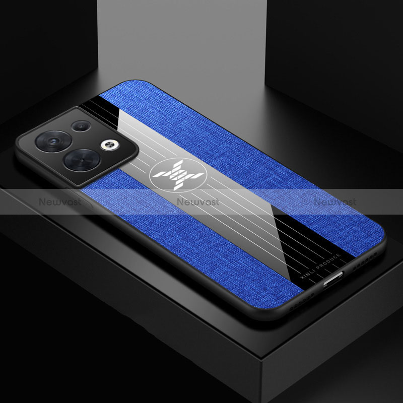 Ultra-thin Silicone Gel Soft Case Cover X01L for Oppo Reno8 Pro 5G Blue