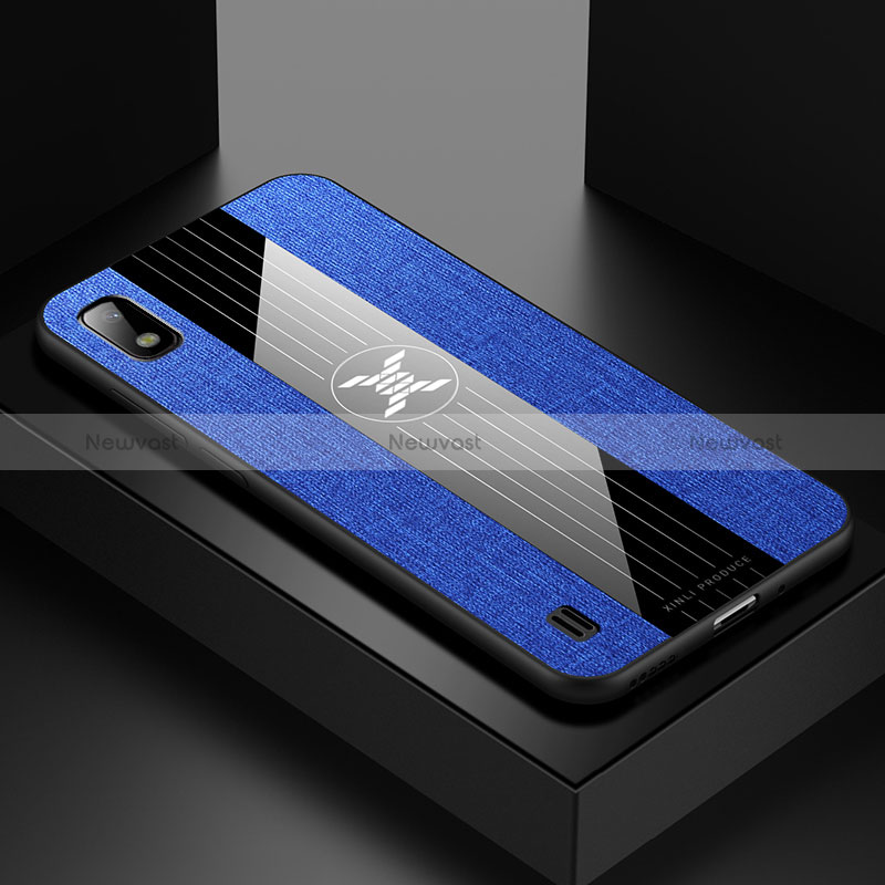 Ultra-thin Silicone Gel Soft Case Cover X01L for Samsung Galaxy A10 Blue