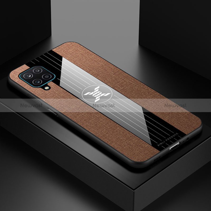 Ultra-thin Silicone Gel Soft Case Cover X01L for Samsung Galaxy A12 Nacho Brown