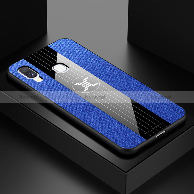 Ultra-thin Silicone Gel Soft Case Cover X01L for Samsung Galaxy A40 Blue