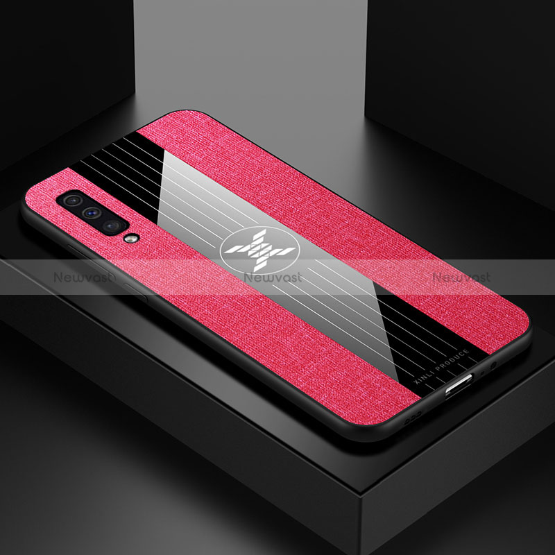 Ultra-thin Silicone Gel Soft Case Cover X01L for Samsung Galaxy A50S Red