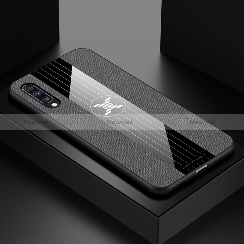 Ultra-thin Silicone Gel Soft Case Cover X01L for Samsung Galaxy A70 Gray