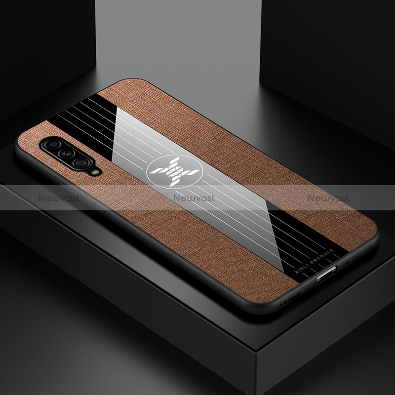 Ultra-thin Silicone Gel Soft Case Cover X01L for Samsung Galaxy A90 5G Brown