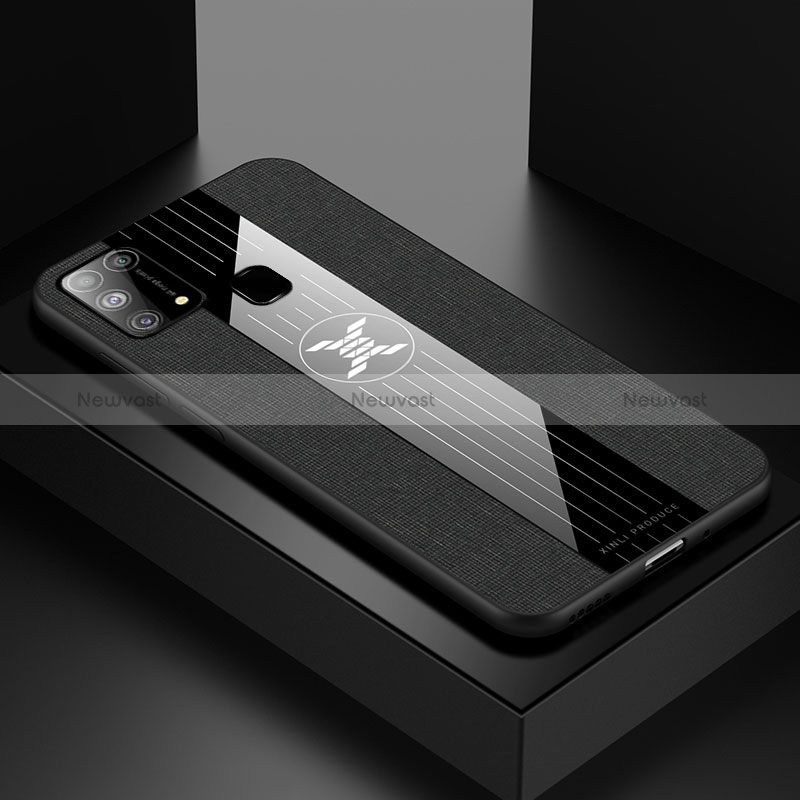 Ultra-thin Silicone Gel Soft Case Cover X01L for Samsung Galaxy M21s Black