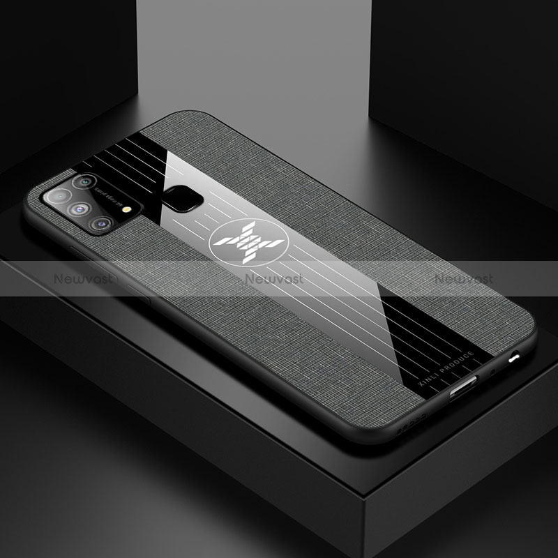 Ultra-thin Silicone Gel Soft Case Cover X01L for Samsung Galaxy M21s Gray