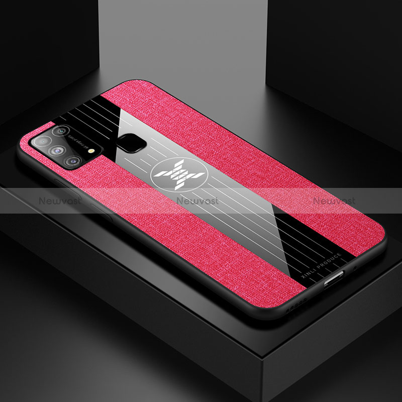 Ultra-thin Silicone Gel Soft Case Cover X01L for Samsung Galaxy M21s Red