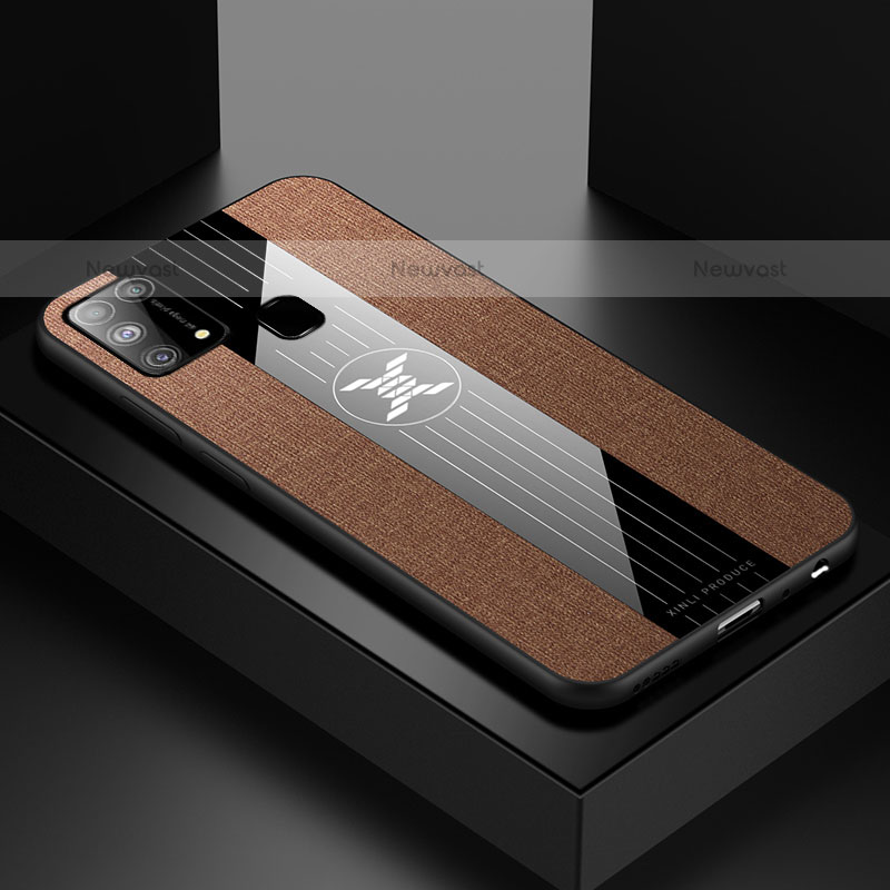 Ultra-thin Silicone Gel Soft Case Cover X01L for Samsung Galaxy M31 Brown