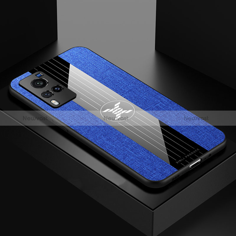 Ultra-thin Silicone Gel Soft Case Cover X01L for Vivo X60 Pro 5G Blue