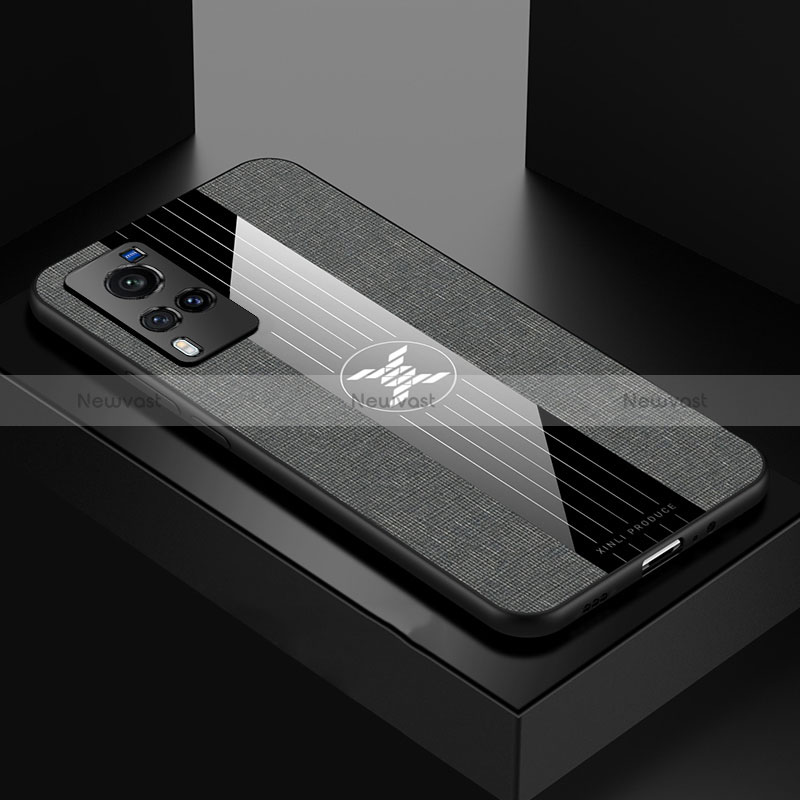 Ultra-thin Silicone Gel Soft Case Cover X01L for Vivo X60 Pro 5G Gray