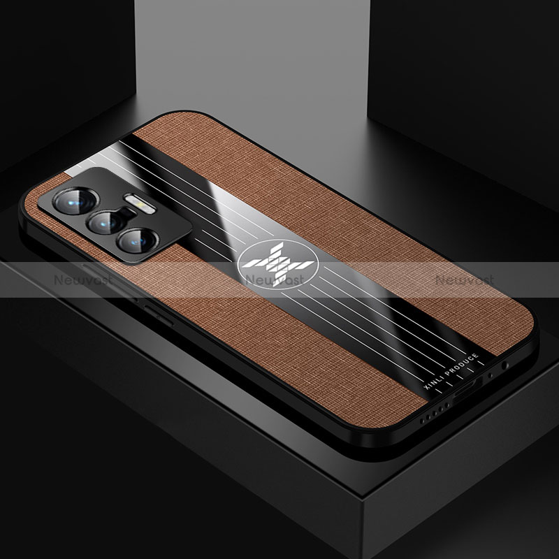 Ultra-thin Silicone Gel Soft Case Cover X01L for Vivo X70 5G Brown