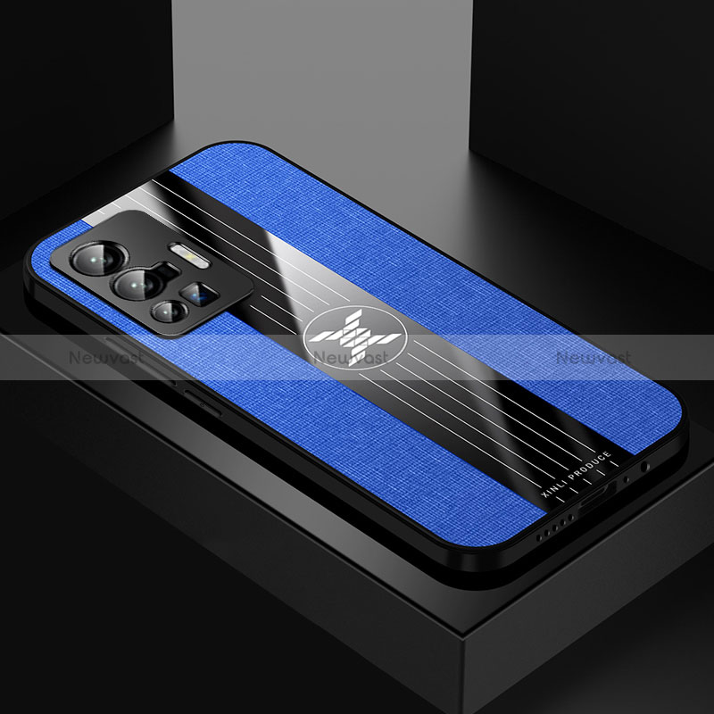 Ultra-thin Silicone Gel Soft Case Cover X01L for Vivo X70 Pro 5G Blue