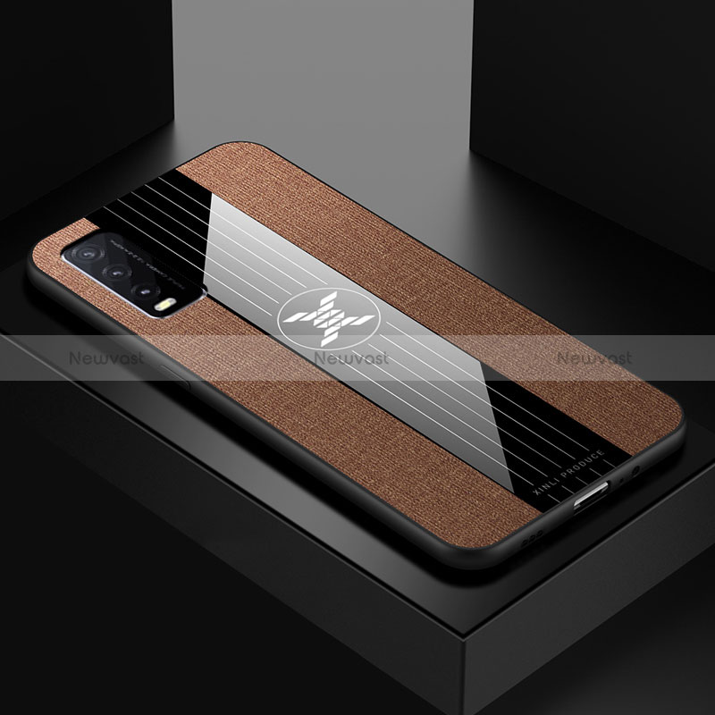 Ultra-thin Silicone Gel Soft Case Cover X01L for Vivo Y30 Brown