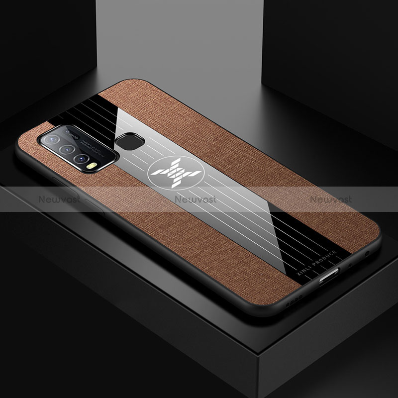 Ultra-thin Silicone Gel Soft Case Cover X01L for Vivo Y50 Brown
