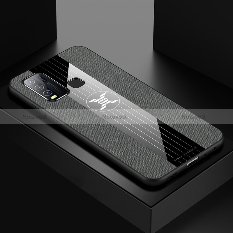 Ultra-thin Silicone Gel Soft Case Cover X01L for Vivo Y50 Gray