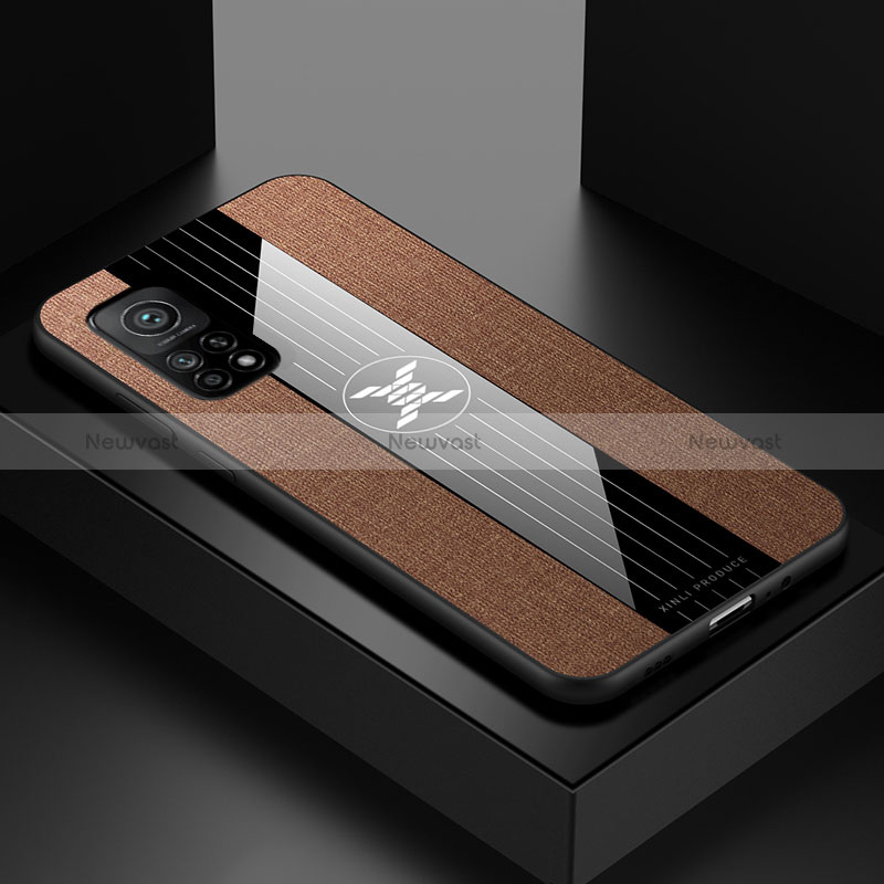 Ultra-thin Silicone Gel Soft Case Cover X01L for Xiaomi Mi 10T 5G Brown
