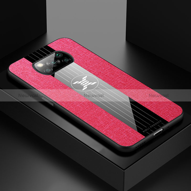Ultra-thin Silicone Gel Soft Case Cover X01L for Xiaomi Poco X3 NFC Red