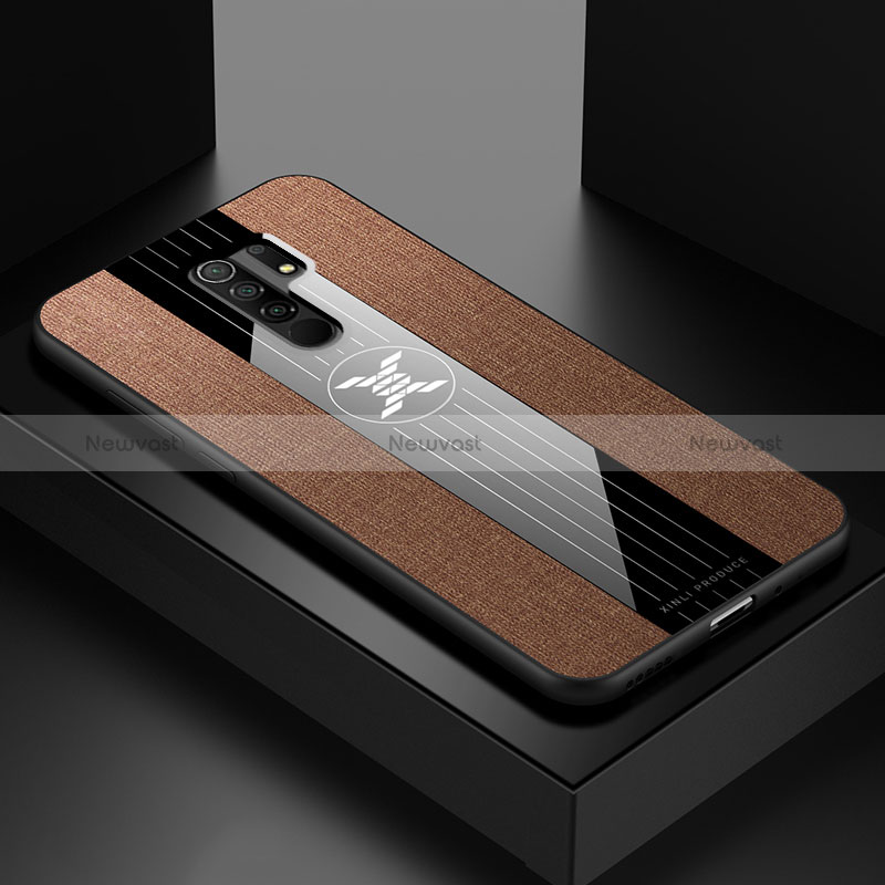 Ultra-thin Silicone Gel Soft Case Cover X01L for Xiaomi Redmi 9 Brown