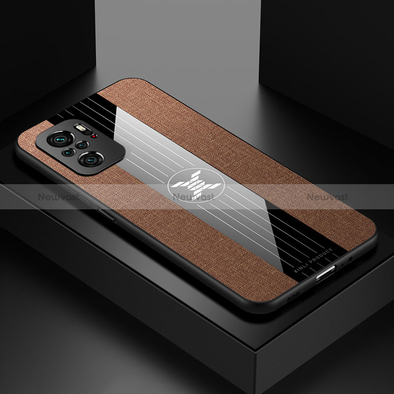 Ultra-thin Silicone Gel Soft Case Cover X01L for Xiaomi Redmi Note 10S 4G Brown