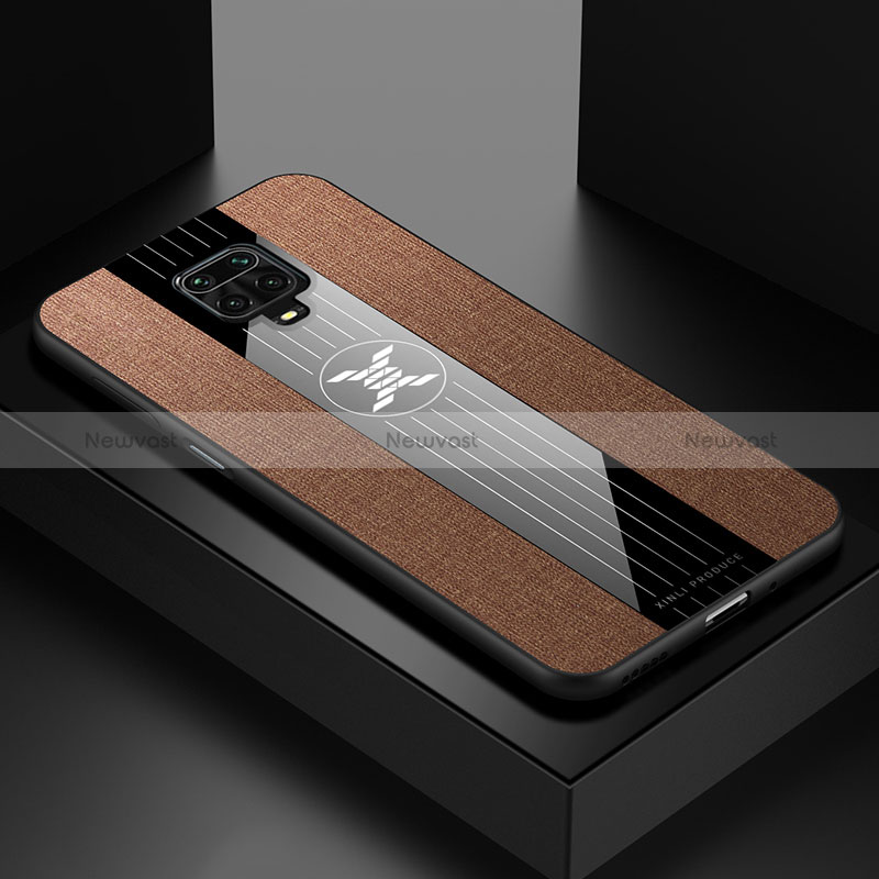 Ultra-thin Silicone Gel Soft Case Cover X01L for Xiaomi Redmi Note 9 Pro Brown